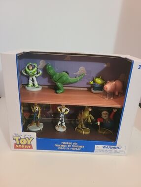 Disney Parks Pixar Toy Story Buzz Rex Woody Figurine Playset Toy New With Box